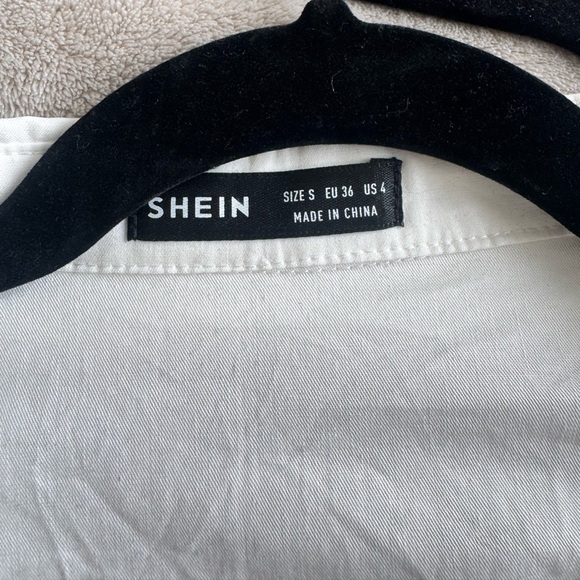 NWOT White Wrap Blouse V Neck Long Sleeve - Picture 7 of 7